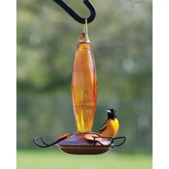 Woodlink Audubon Amber Cut Glass Oriole Feeder - 10 Ounce image {1}