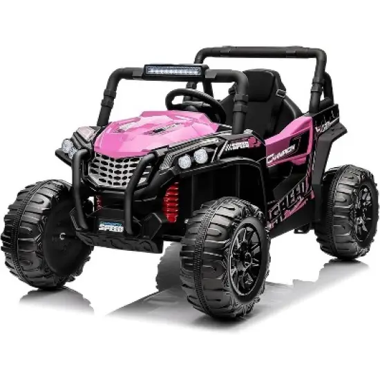 12V Ride On Car for Big Kids, Electric Off-Road Vehicle with Remote Control, 4-Wheel Suspension, LED Lights & Bluetooth image {9}