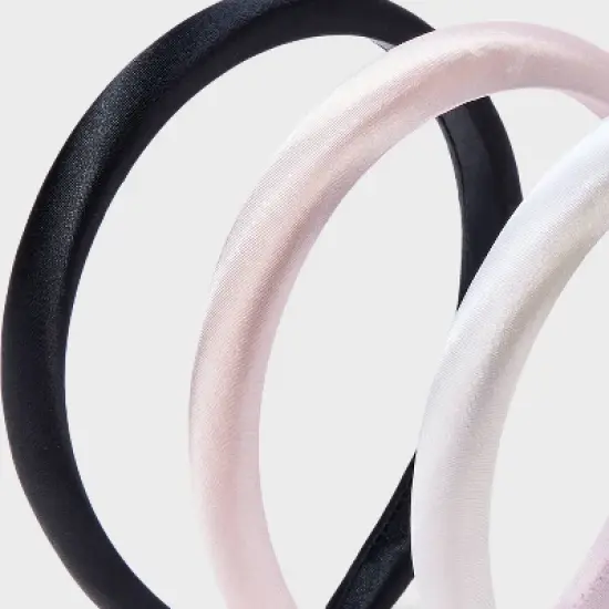 Girls' 3pk Padded Headband - art class&trade; Pink/White/Black: Fashion Accessory for All Hair Types image {2}