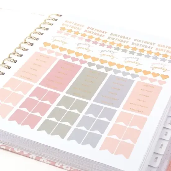 Sugar Paper Essentials 2024 Planner 9"x8.125" Weekly/Monthly Rose Floral image {6}