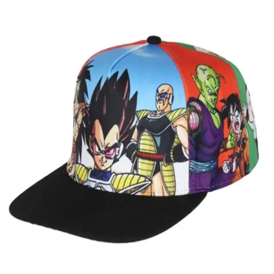 Dragon Ball Z Anime Hat Vegeta Saga Character Panel Flatbill Snapback Cap Multicoloured image {5}