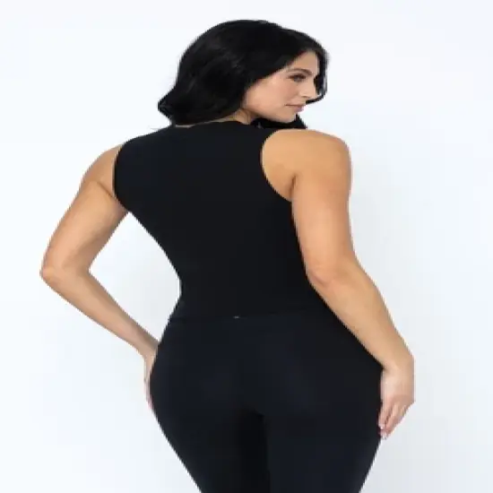 Yogalicious Jersey Fitted Mock Neck Tank Top image {2}