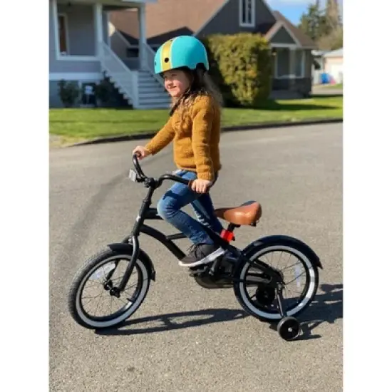 Joystar Aquaboy 14 Inch Hi Ten Steel Kids Cruiser Bike with Detachable Training Wheels and Safety Reflectors for Ages 3 to 5 image {2}