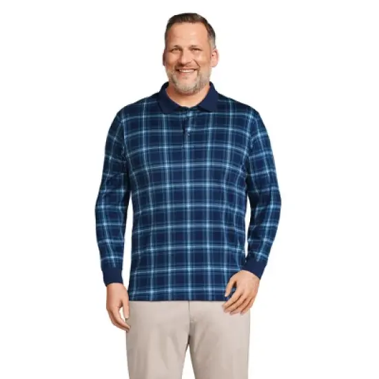 Lands' End Men's Long Sleeve Super Soft Supima Polo Shirt image {12}