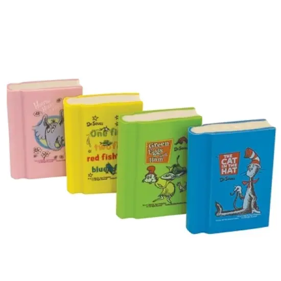 Themed Book Shape Erasers, 8 pcs image {1}