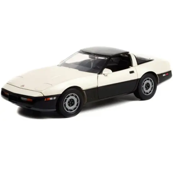 1986 Chevrolet Corvette Conv. Silver Beige Met. & Black "Malcom Konner Commemorative Ed" 1/18 Diecast Model Car by Greenlight image {1}