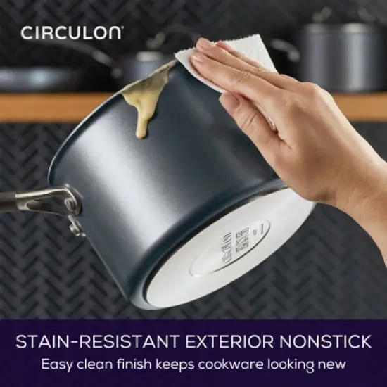 Circulon A1 Series with ScratchDefense Technology 10pc Nonstick Induction Cookware Set: Dishwasher-Safe, Tempered Glass Lids image {9}