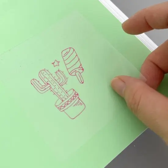 Wrapables 500pcs Transparent Sticky Notes Set, Memo Note Pads, Book Tabs, Page Markers, Sticky Notes, School and Office Supplies image {8}