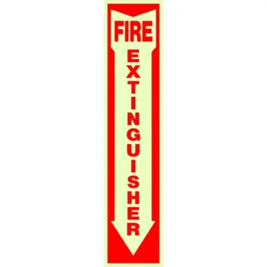 Hillman English White Fire Extinguisher Sign 18 in. H X 4 in. W - Case of 10 image {1}
