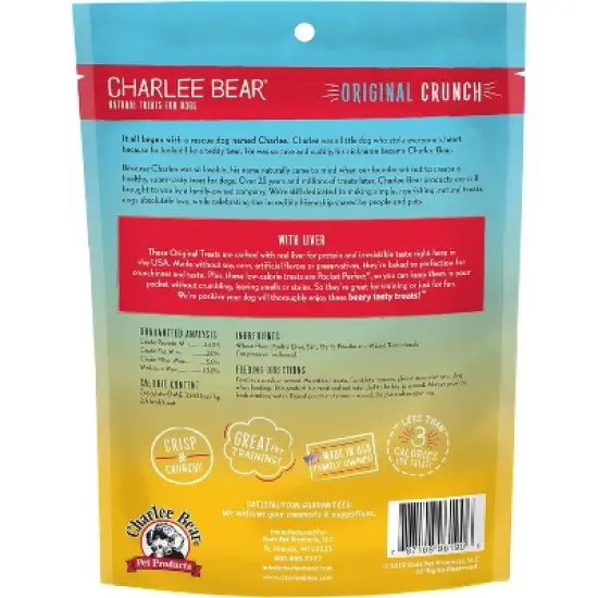 Charlee Bear Original Crunch Chicken Liver Dog Treats - 16 oz image {2}