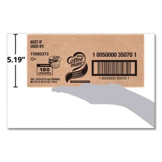 Coffee mate Liquid Coffee Creamer, French Vanilla, 0.38 oz Mini Cups, 180/Carton image {3}