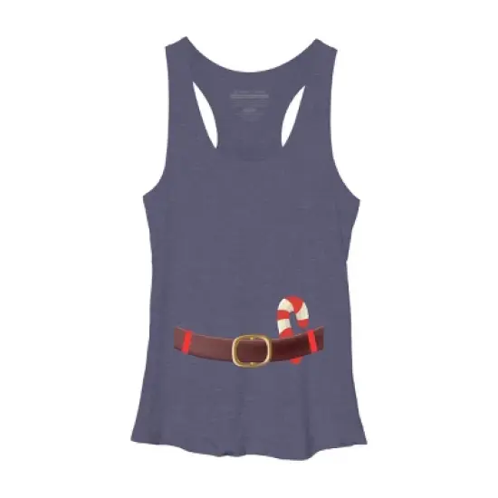 Women's Design By Humans Christmas Candy Cane Belt By BenX Racerback Tank Top image {4}