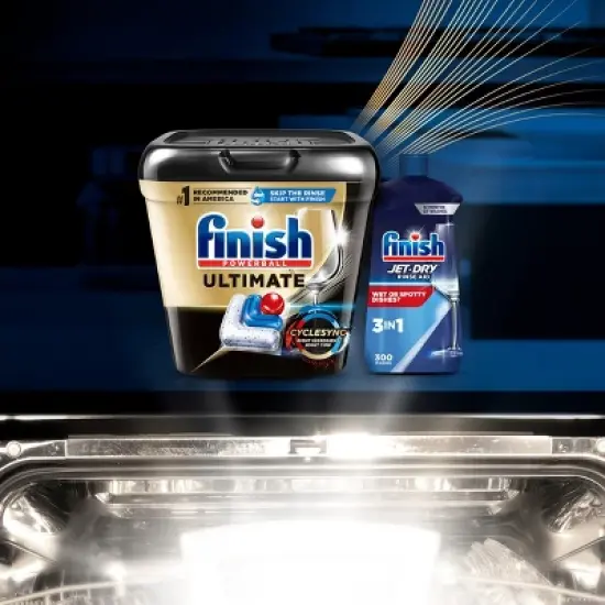 Finish Ultimate Dishwasher Detergent Tabs with CycleSync Technology image {5}