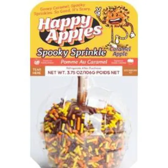 Happy Apples Caramel Apple with Sprinkles (colors may vary) - 3.75oz image {1}
