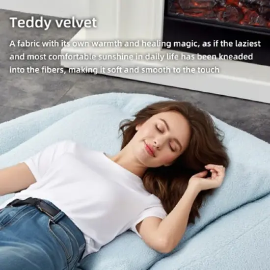 Folding Sofa Chair with 5 Adjustable Positions Plush Floor Lounge Chair for Gaming, Meditation, and Relaxation image {5}