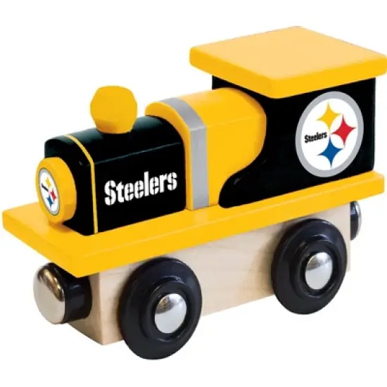 MasterPieces Officially Licensed NFL Pittsburgh Steelers Wooden Toy Train Engine For Kids image {1}