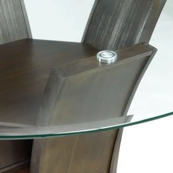 Simms Round Standard Height Dining Table Walnut - Picket House Furnishings image {3}