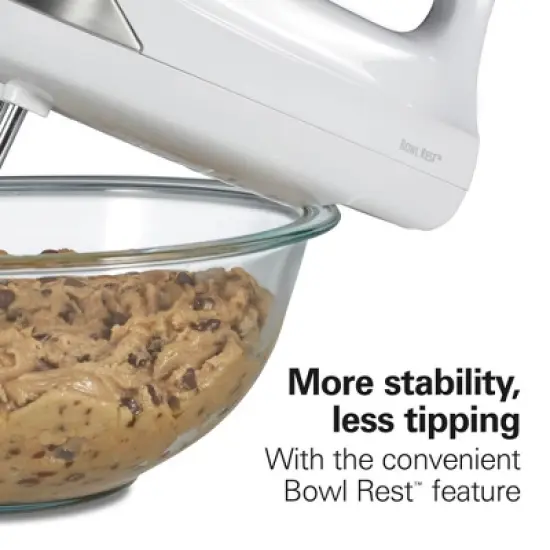 Hamilton Beach 6 Speed Hand Mixer Snap-On Case White 62629: Handheld Mixer for Kitchen, 275W, Dishwasher-Safe Parts image {4}