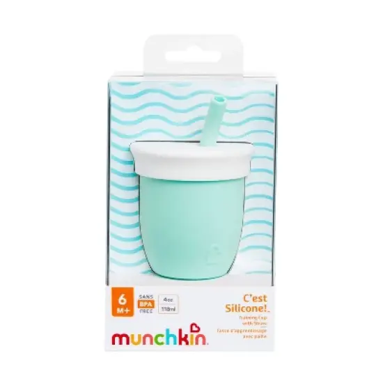 Munchkin Cest 4oz Silicone Open Portable Training Cup - Mint image {5}