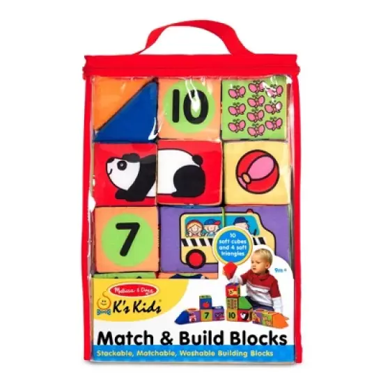 Melissa & Doug K's Kids Match and Build Soft Blocks Set image {2}