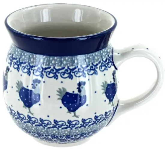 Blue Rose Polish Pottery Ceramika Artystyczna Bubble Mug image {5}