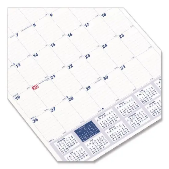 Twin-Wirebound Wall Calendar, One Month per Page, 12 x 17, White/Blue Sheets, 12-Month (Jan to Dec): 2026 image {2}