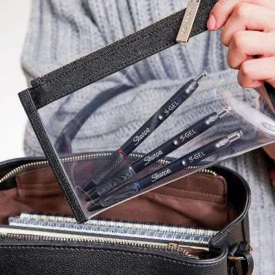 Sharpie S-Gel Retractable Gel Pens 0.38 mm Ultra Fine Point Black Ink Dozen (2140521) image {4}