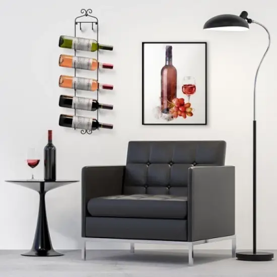 Sorbus Wall Mounted Wine Bottle Rack image {7}