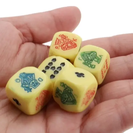 WE Games Aces & Spades Wood Card & Poker Dice Box image {5}