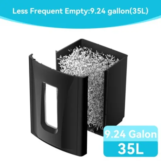 DOMETOUR Large Commercial Heavy Duty 22-Sheet High Security Paper Shredder with 9.24 Gallons Pullout Waste Bin image {2}