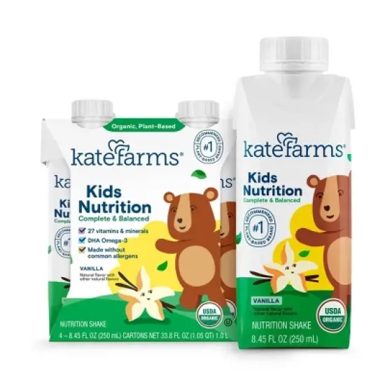 Kate Farms Kids' Nutrition Vanilla Shake - 8.45oz/4pk image {6}