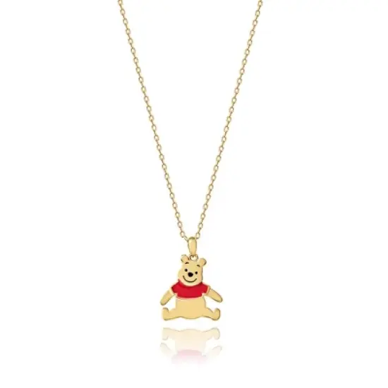 Disney Winnie the Pooh Gold-Plated Sterling Silver with Winnie the Pooh Pendant, 18'' image {3}