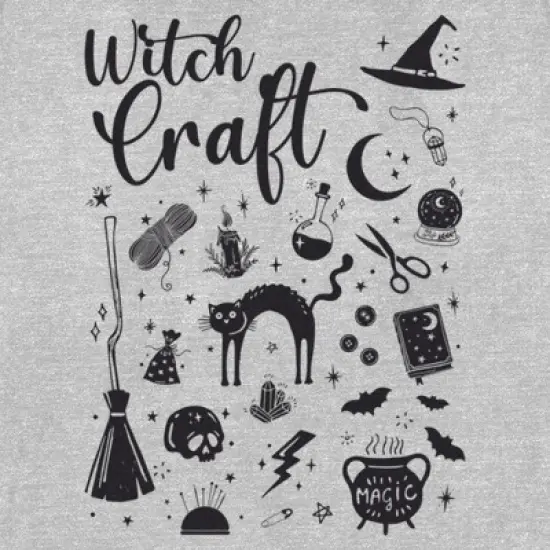 Women's Lost Gods Halloween Witchcraft Necessities Black and White T-Shirt image {1}