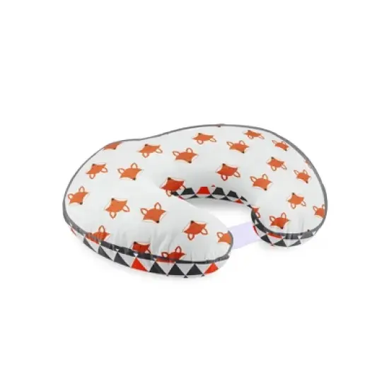 Bacati - 3 pc Playful Fox Orange Gray Hugster Feeding & Infant Support Nursing Pillow image {5}