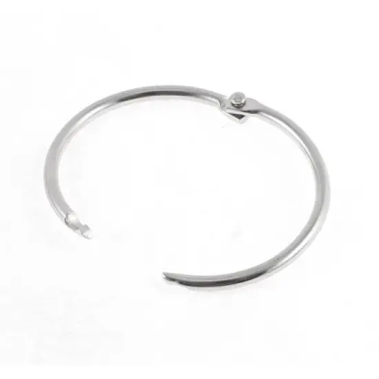 Unique Bargains Office Metal Loose Leaf Rings Book Binders Keyring 10 Pcs 1.8" Dia image {3}