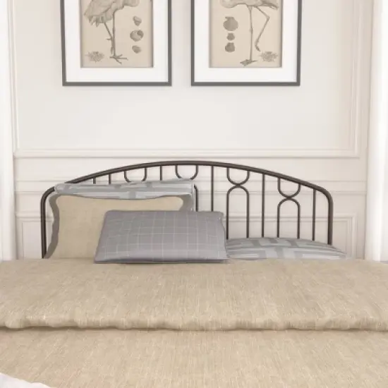 Full/Queen Riverbrooke Metal Arch Scallop Headboard Bronze - Hillsdale Furniture image {1}
