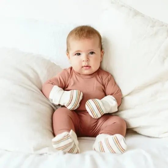 Goumikids Viscose Made from Bamboo + Organic Cotton Long-Sleeve Bodysuit. image {1}