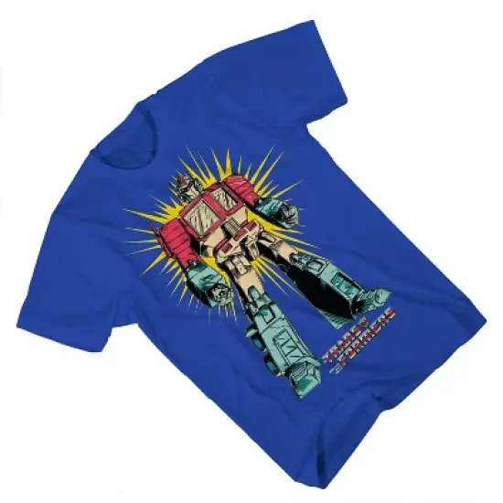 Hasbro Transformers Mens Throwback Shirt - Optimus, Megatron, Bumblebee - Throwback Classic T-Shirt (Blue Tropic, Medium) image {2}