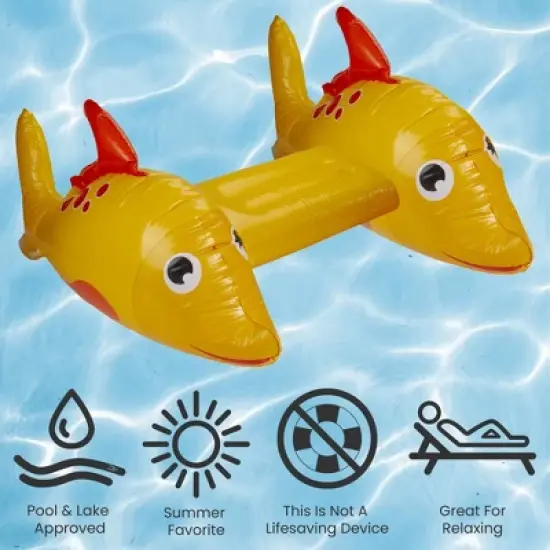 Pool Central Dorado Fish Children's Inflatable Swimming Pool Kickboard - 34.5" - Yellow image {3}