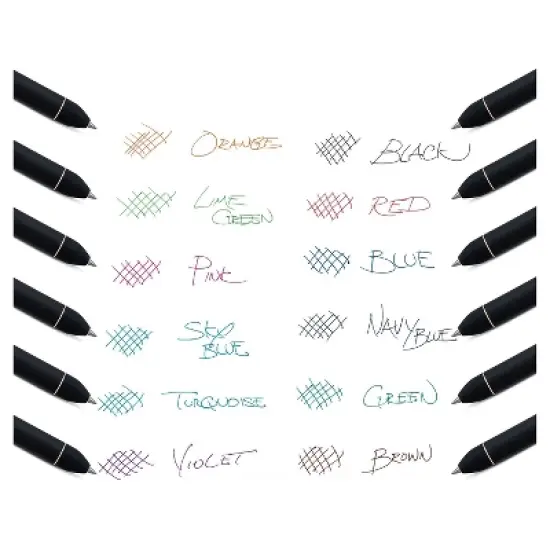 Pentel EnerGel Kuro Retractable Gel Pen Medium Point 0.7mm Assorted Ink 12/Pack (BL437R1BP12M) image {2}