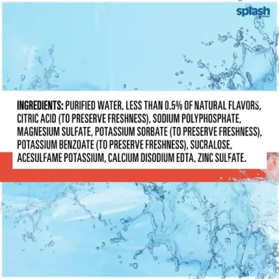 Splash Refresher Mandarin Orange Water Beverage - 24pk/0.5L Bottles image {7}