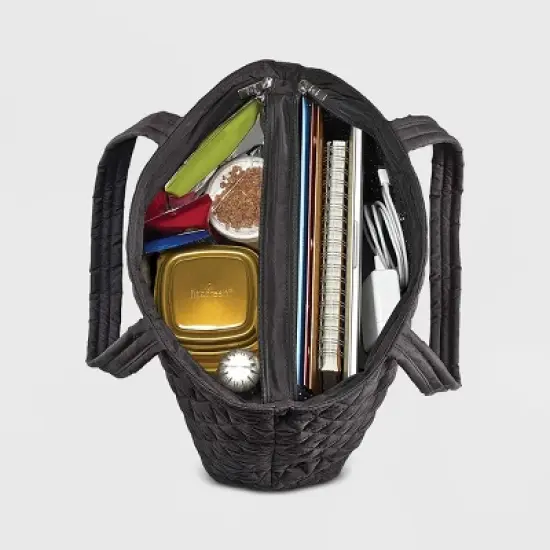 Fit & Fresh Metro Quilted Tote with Lunch Compartment image {1}