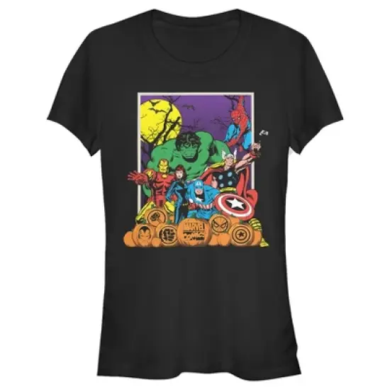 Junior's Marvel Halloween Avengers Scene T-Shirt image {3}