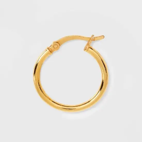 14K Gold Plated Click Top Hoop Earrings - A New Day&trade; Gold image {2}