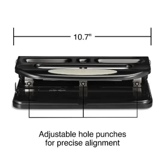 MyOfficeInnovations Circle 3-Hole Punch 30 Sheet Capacity Black (24549/33989) 572645 image {3}