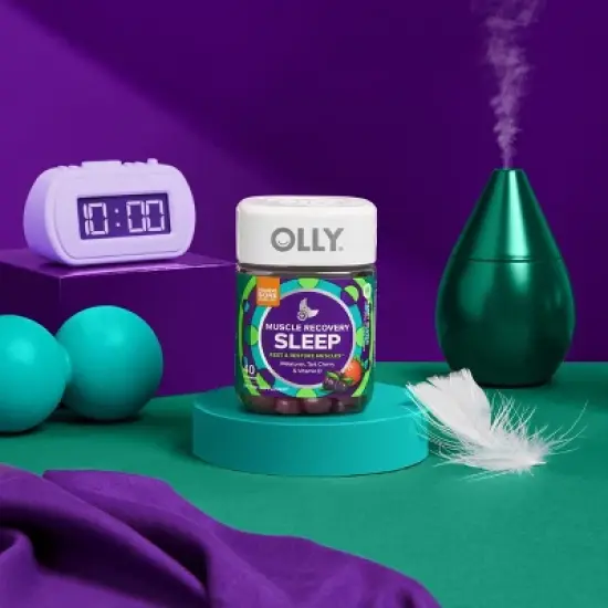 OLLY Muscle Recovery Sleep Gummies with Melatonin, Tart Cherry & Vitamin D - Berry - 40ct image {6}