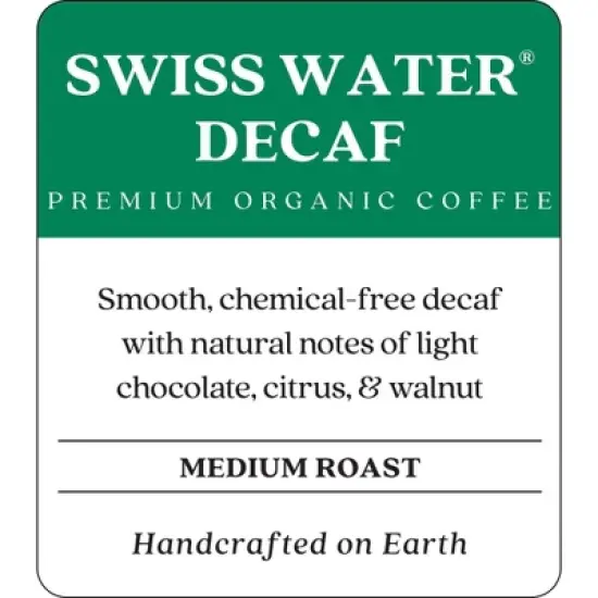 Copper Moon Swiss Water Organic Blend Medium Roast Ground Coffee - Decaf - 12oz image {1}