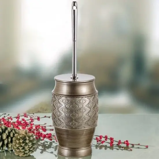 Creative Scents Silver Dublin Toilet Brush With Holder image {1}