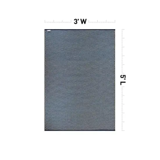 World Rug Gallery Contemporay Solid Reversible Plastic Outdoor Rugs image {11}