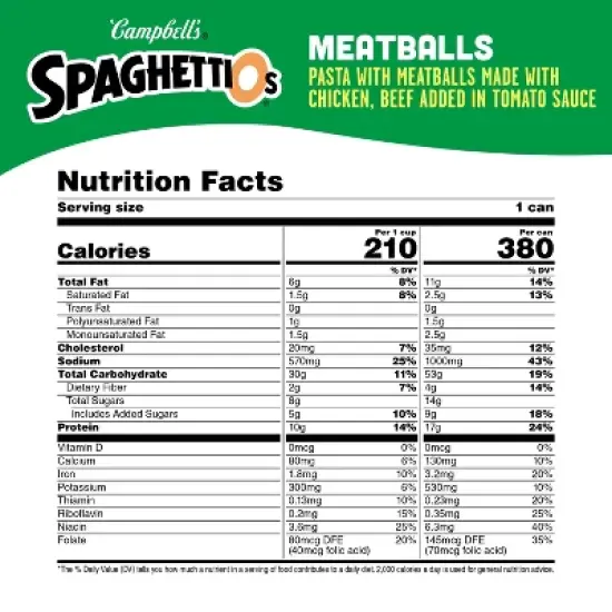 SpaghettiOs Canned Pasta with Meatballs - 15.6oz image {4}